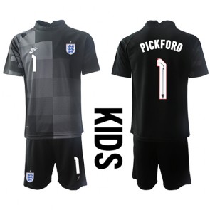 Maillot de foot Angleterre Jordan Pickford #1 Gardien de but Domicile enfant Monde 2022 Manches Courte (+ pantalon court)